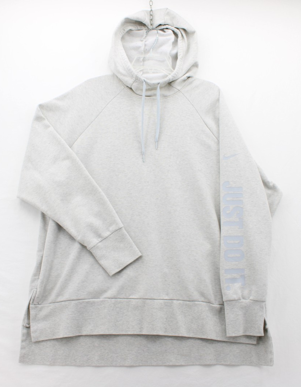Nike Dry Graphic Just Do It Pullover Womens Hoodie Size XXL Heather Gray